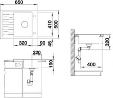 Мойка Blanco Elon 45 S схема